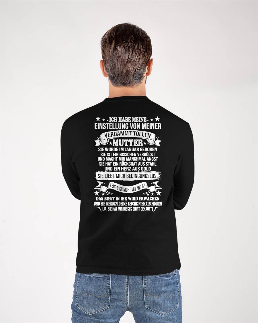 JANUAR - ICH HABE MEINE EINSTELLUNG VON MEINER VERDAMMT GROßARTIGEN MAMA – GESCHENK VON MAMA - NTTD01 (SKU2605-370-01)