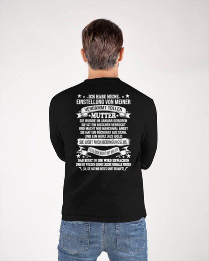 JANUAR - ICH HABE MEINE EINSTELLUNG VON MEINER VERDAMMT GROßARTIGEN MAMA – GESCHENK VON MAMA - NTTD01 (SKU2605-370-01)