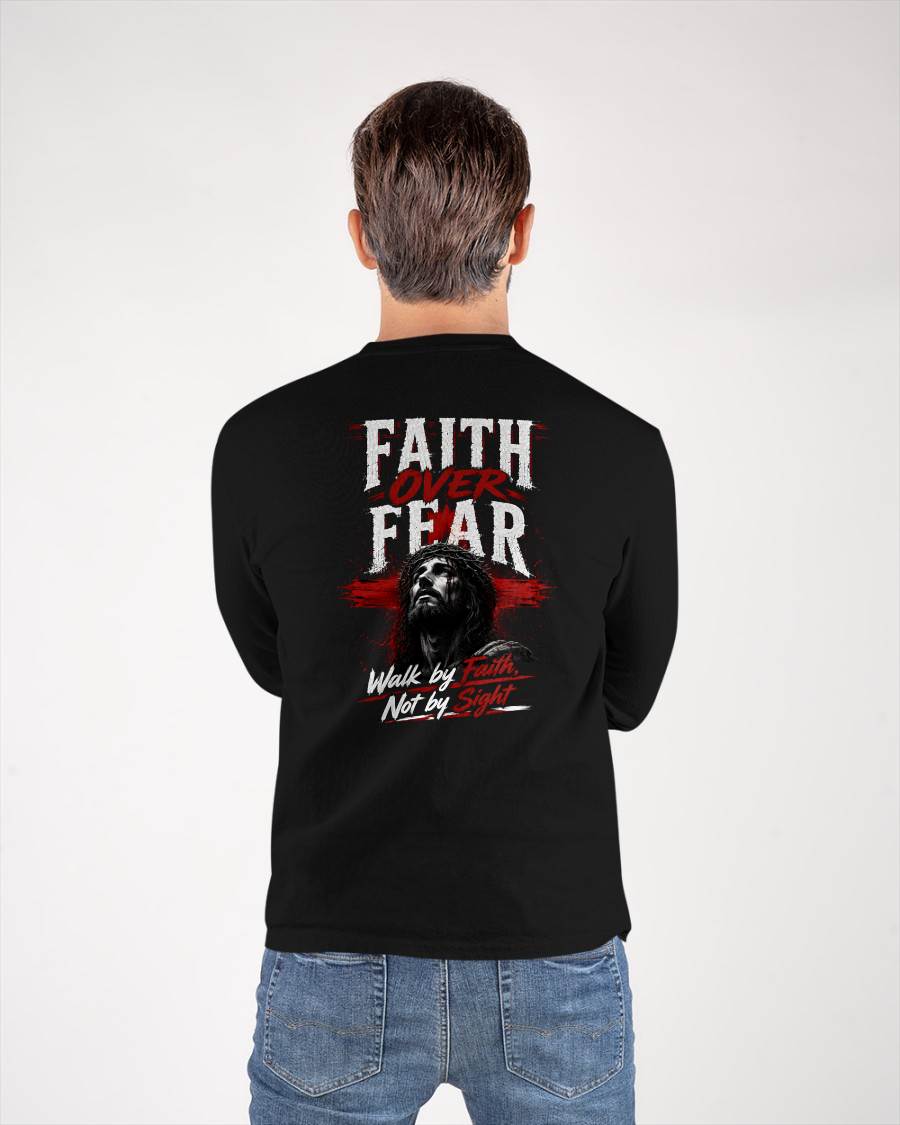 FAITH OVER FEAR - CHRISTIAN T-SHIRT - FOR MEN NTTD00 (SKU2608-76)