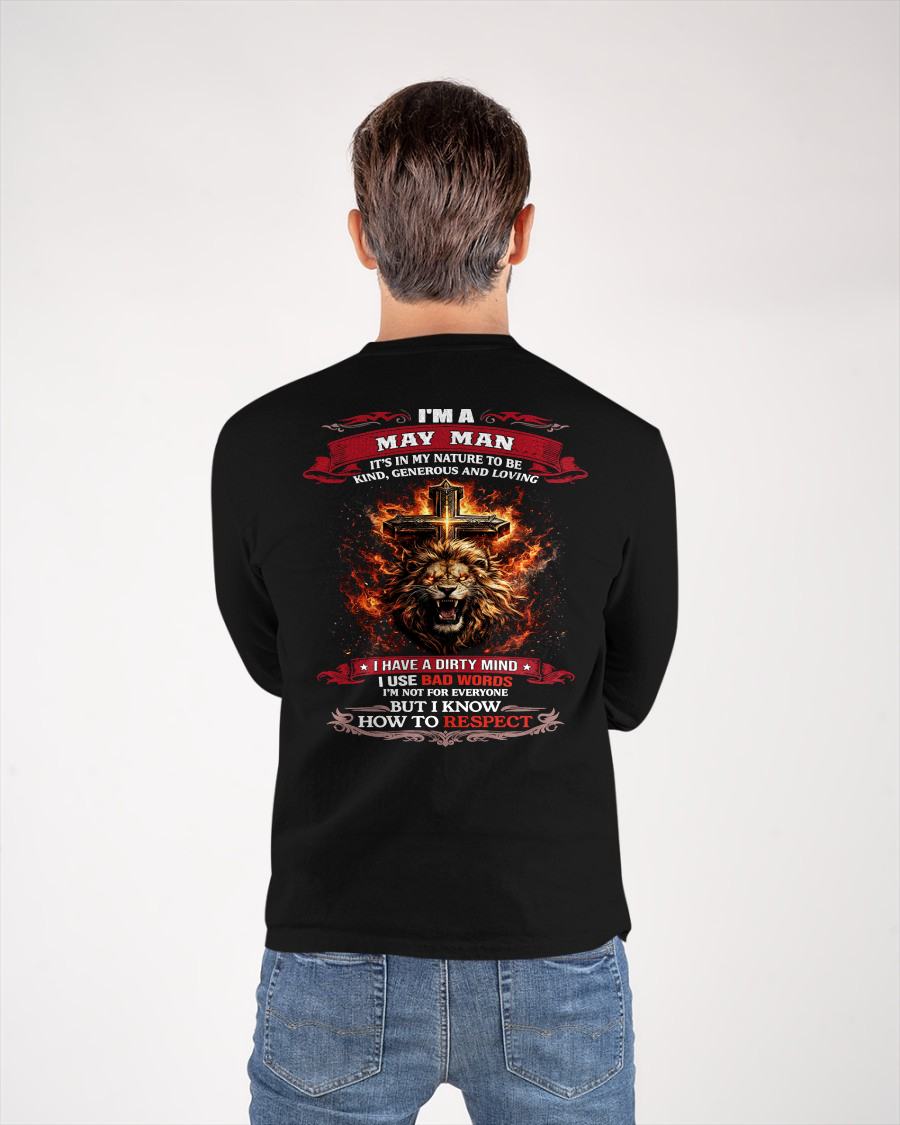 MAY - KIND AND LOVING ARE MY NATURE - PREMIUM DTG PRINT BIRTHDAY T-SHIRT FOR MEN - NTTD05 (SKU26T-01-31-05)