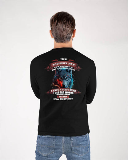 NOVEMBER - KNOW HOW TO RESPECT - BIRTHDAY T-SHIRT FOR MEN - NTTD11 (SKU12-162-11)