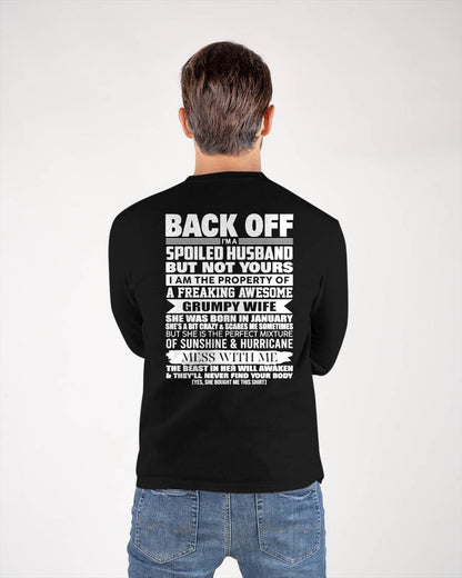 JANUARY - BACK OFF! I'M A SPOILED HUSBAND - GIFT FROM WIFE - NTTD01 (SKU2604-320-01)