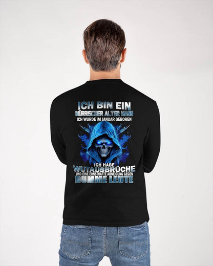 JANUAR - MÜRRISCHER ALTER MANN – GEBURTSTAGS-T-SHIRT FÜR MÄNNER - NTTD01 (SKU2605-360-01)
