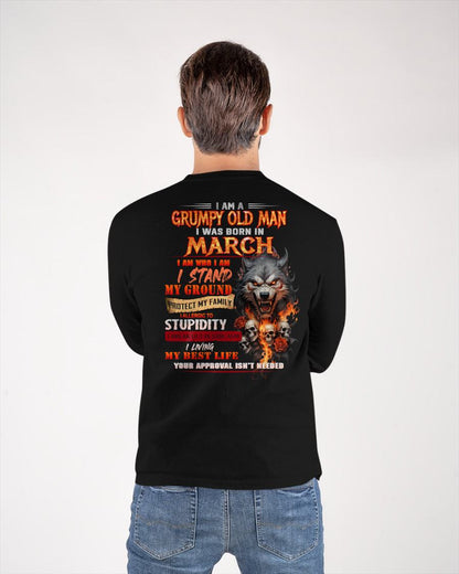 MARCH - GRUMPY OLD MAN - BIRTHDAY T-SHIRT FOR MEN - NTTD03 (SKU26T-01132-03)