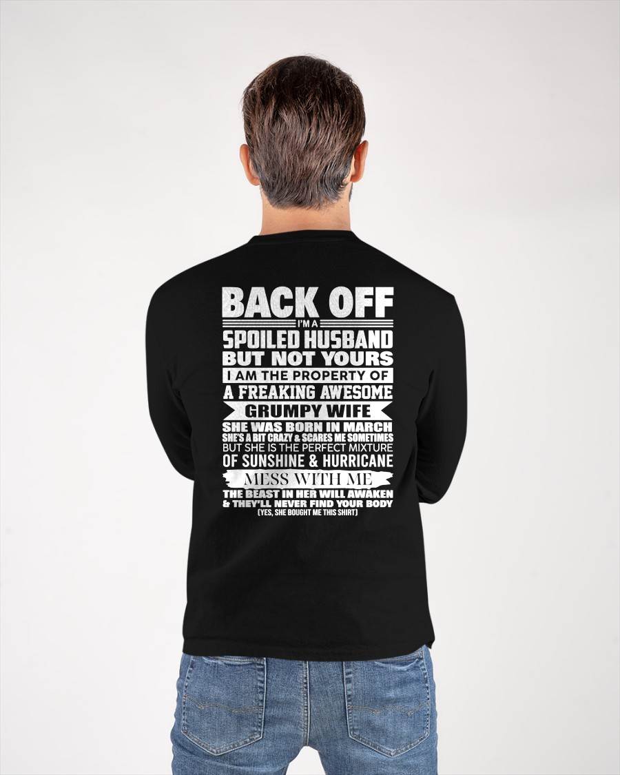 MARCH - BACK OFF! I'M A SPOILED HUSBAND - GIFT FROM WIFE - NTTD03 (SKU2604-320-03)