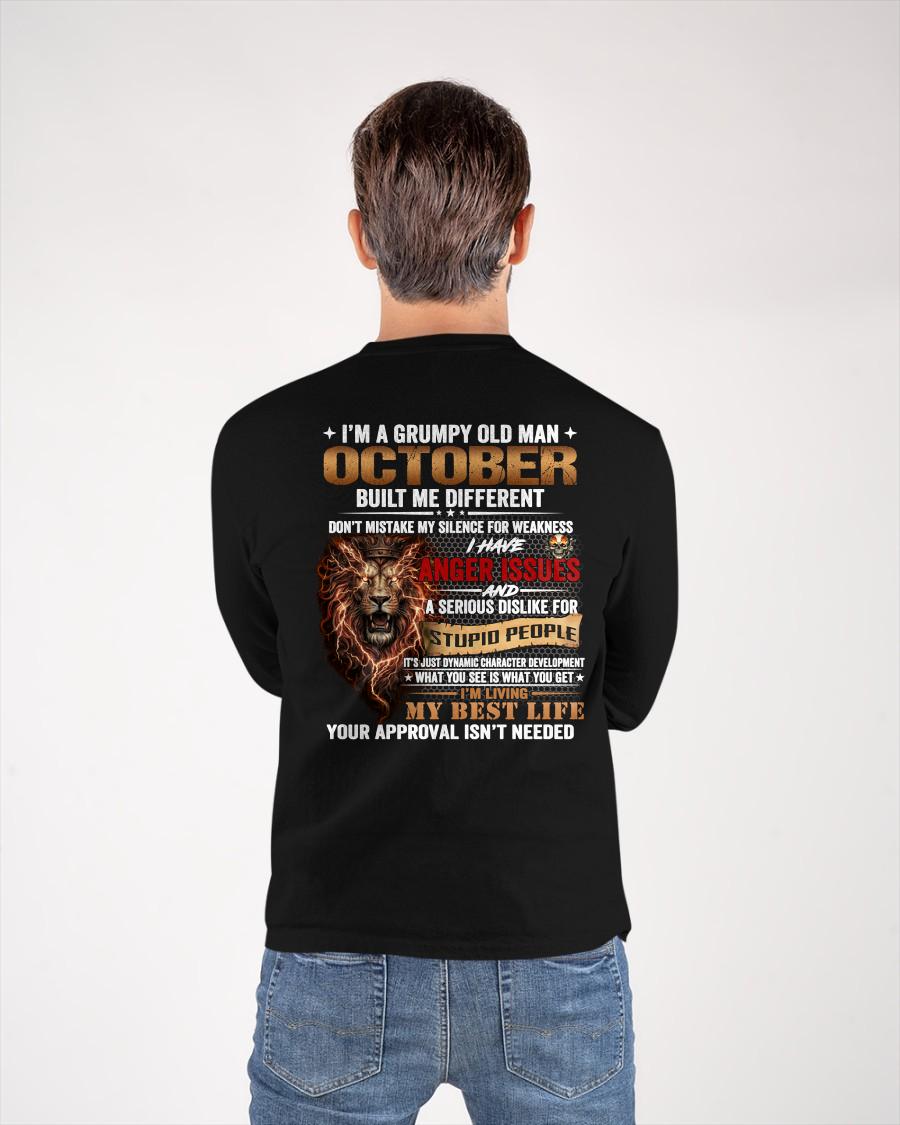 OCTOBER - GRUMPY OLD MAN - BIRTHDAY T-SHIRT FOR MEN - NTTD10 (SKU2604-22-10)