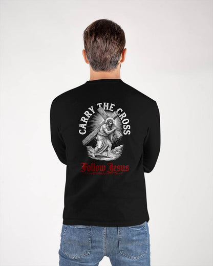 CARRY THE CROSS FOLLOW JESUS - CHRISTIAN T-SHIRT - FOR MEN NTTD00 (SKU2608-134)