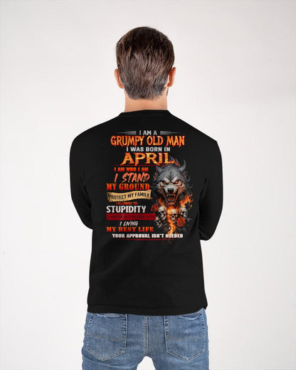 APRIL - GRUMPY OLD MAN - BIRTHDAY T-SHIRT FOR MEN - NTTD04 (SKU26T-01132-04)