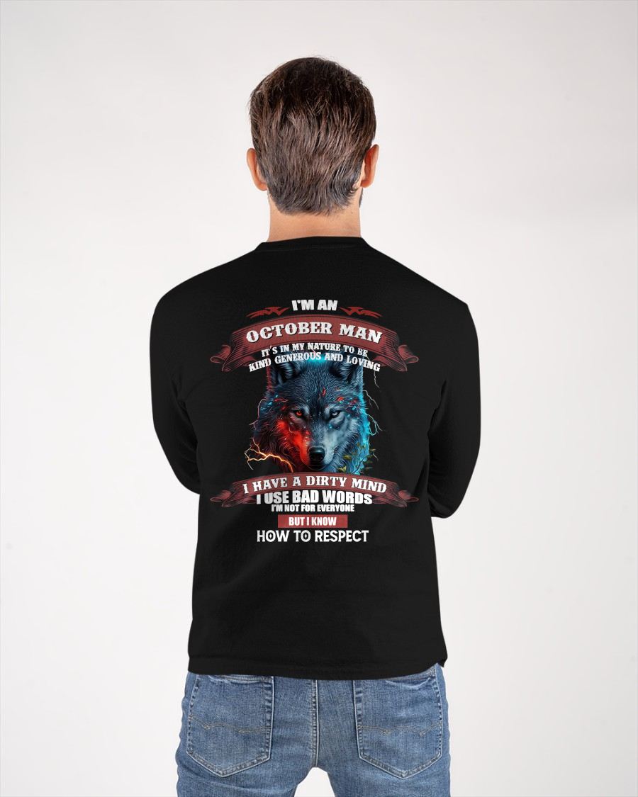 OCTOBER - KNOW HOW TO RESPECT - BIRTHDAY T-SHIRT FOR MEN - NTTD10 (SKU12-162-10)