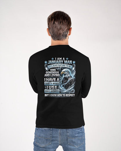 JANUARY - KNOW HOW TO RESPECT - BIRTHDAY T-SHIRT FOR MEN - NTTD01 (SKU2607-172-01)
