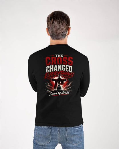 THE CROSS CHANGED EVERYTHING - CHRISTIAN T-SHIRT - FOR MEN NTTD00 (SKU2608-78)