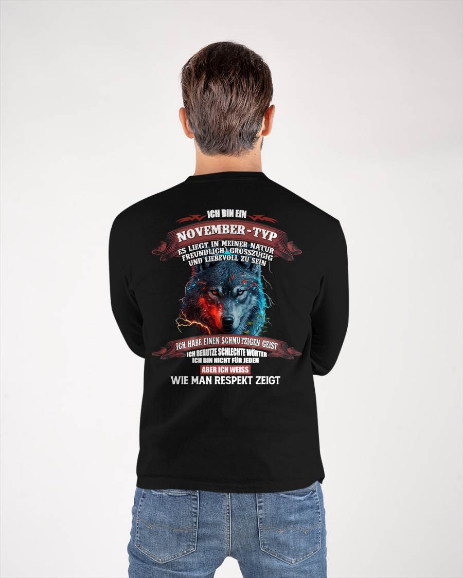 NOVEMBER - ICH WEISS, WIE MAN RESPEKT ZEIGT – GEBURTSTAGS-T-SHIRT FÜR MÄNNER - NTTD11 (SKU2605-219-11)