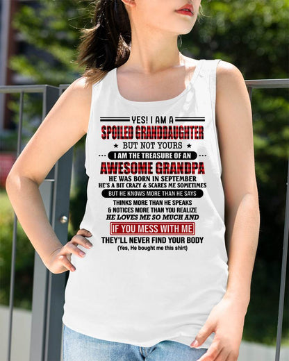 SEPTEMBER - YES! I'M A SPOILED GRANDDAUGHTER - GIFT FROM GRANDPA - NTTD09 (SKU26T-01317-09)