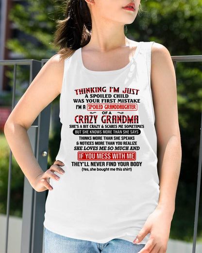 SPOILED GRANDDAUGHTER OF A CRAZY GRANDMA - GIFT FROM GRANDMA - NTTD00 (SKU2604-298-00)