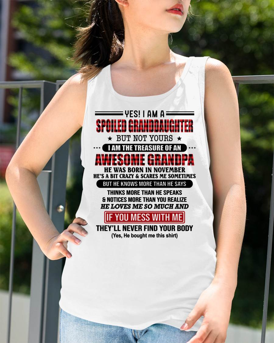 NOVEMBER - YES! I'M A SPOILED GRANDDAUGHTER - GIFT FROM GRANDPA - NTTD11 (SKU26T-01317-11)
