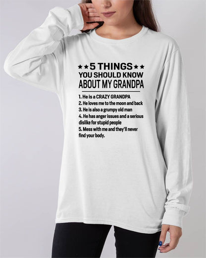 FIVE THINGS YOU SHOULD KNOW ABOUT MY GRANDPA - GIFT FROM GRANDPA - NTTD00 (SKU2603-134-00)