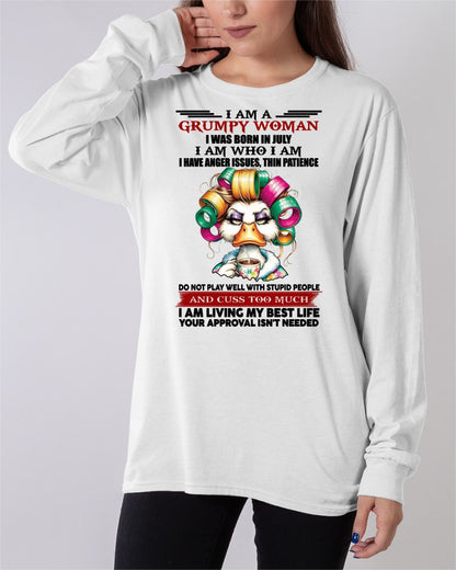 JULY - GRUMPY WOMAN - BIRTHDAY SHIRT FOR WOMEN - NTTD07 (SKU26T-01-22-07)