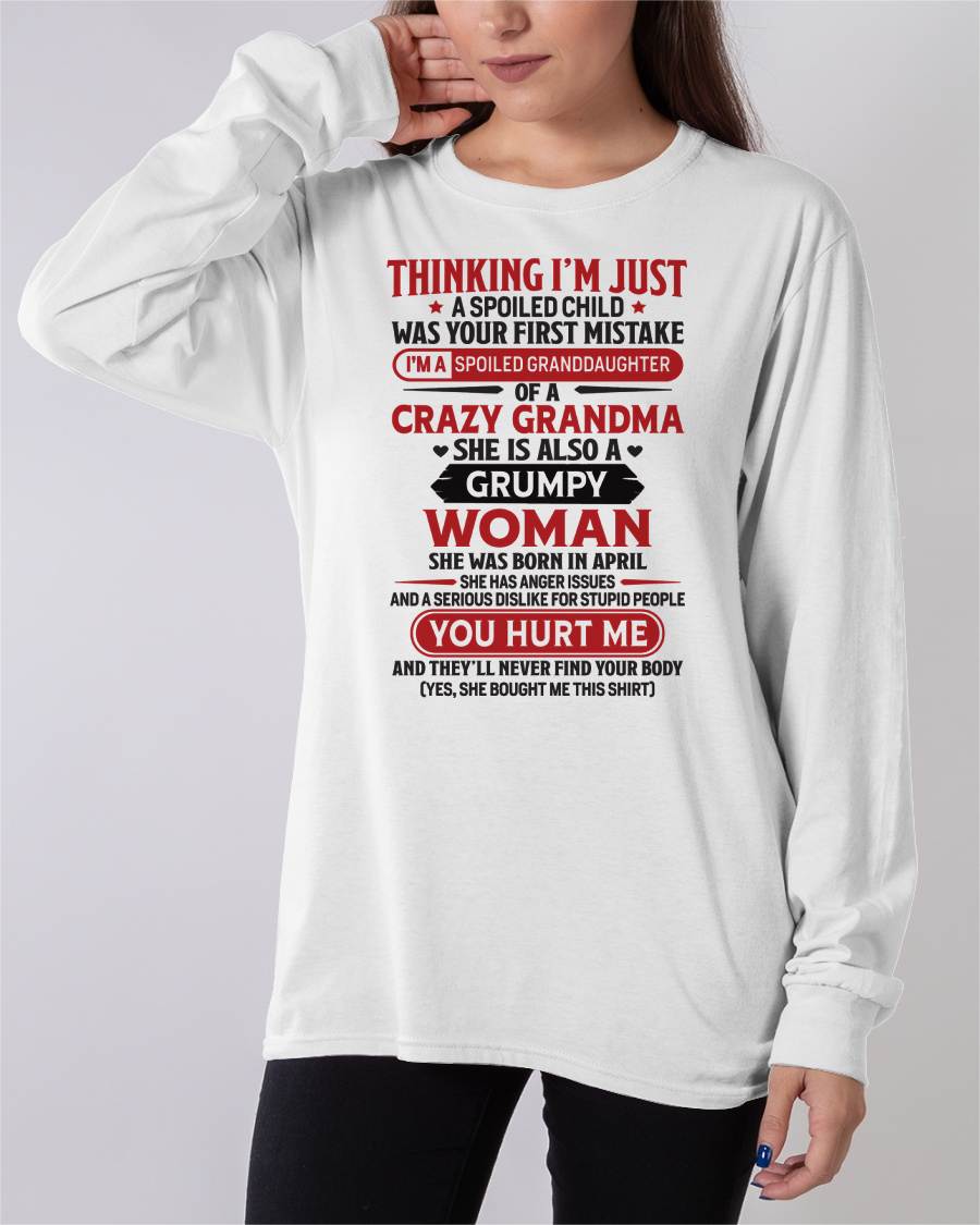 APRIL - TO MY GRANDDAUGHTER - SPOILED GRANDDAUGHTER - GIFT FROM GRANDMA - NTTD04 (SKU10-117-04)