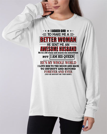 GOD SENT ME AN AWESOME HUSBAND - GIFT FROM HUSBAND - NTTD00 (SKU12-321-00)