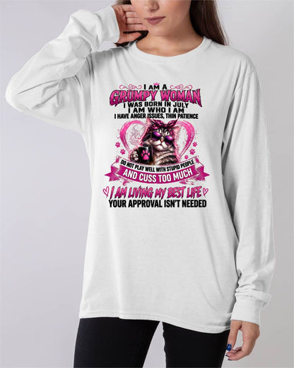 JULY - GRUMPY WOMAN - BIRTHDAY SHIRT FOR WOMEN - NTTD07 (SKU2607-279-07)