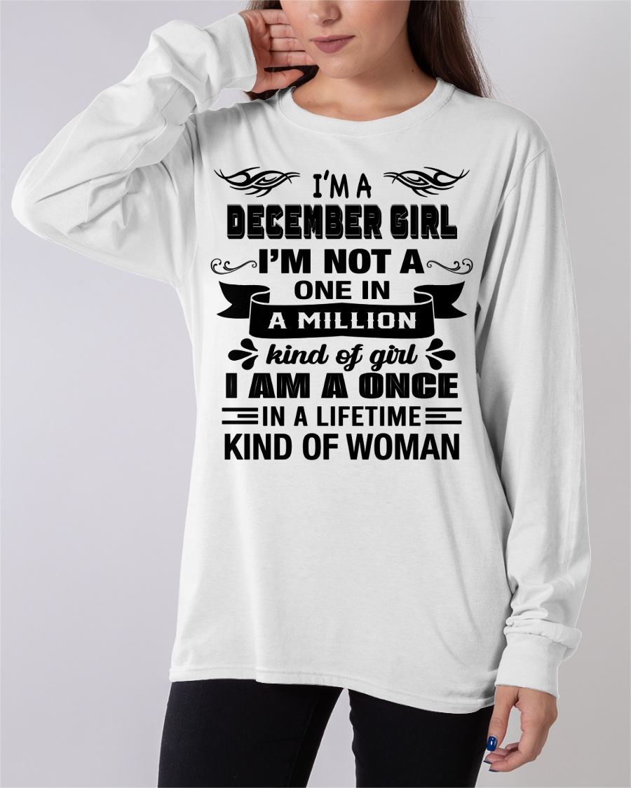DECEMBER - ONCE IN A LIFE TIME WOMAN - BIRTHDAY SHIRT FOR WOMEN - NTTD12 (SKU26T-01224-12)