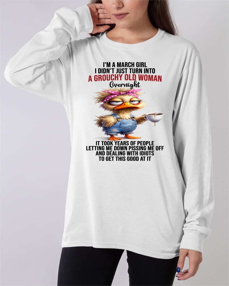 MARCH - GROUCHY WOMAN - BIRTHDAY T-SHIRT FOR WOMEN - NTTD03 (SKU2602-179-03)