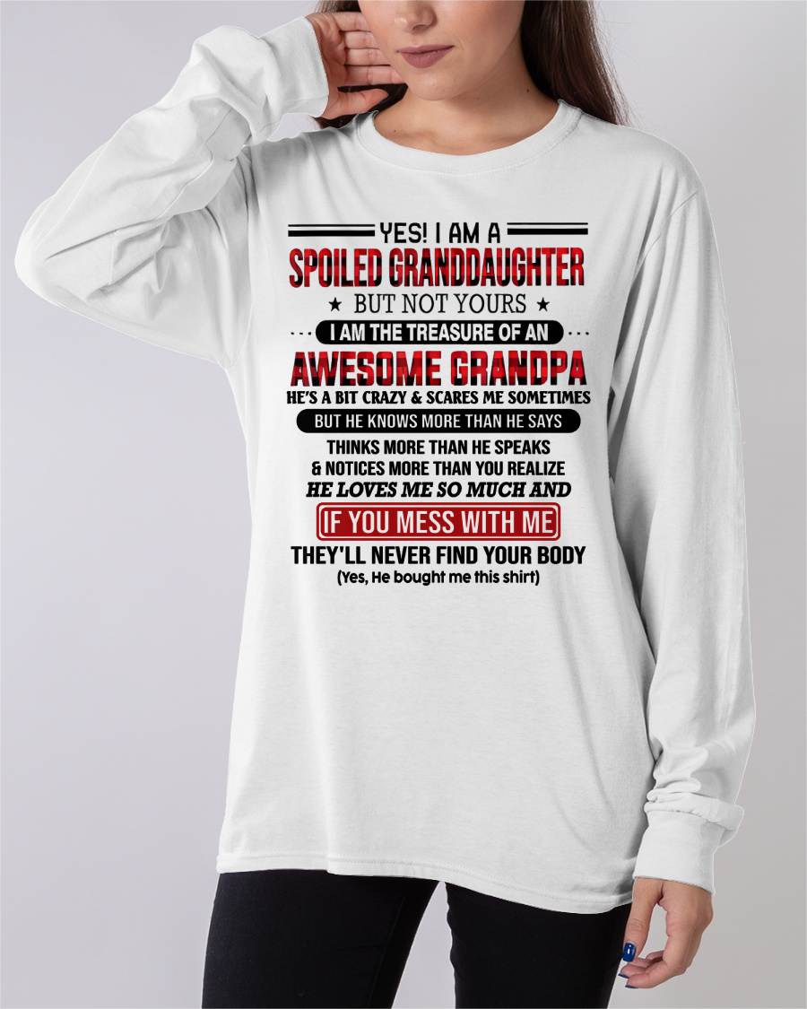 YES! I'M A SPOILED GRANDDAUGHTER - GIFT FROM GRANDPA - NTTD00 (SKU26T-01317-00)