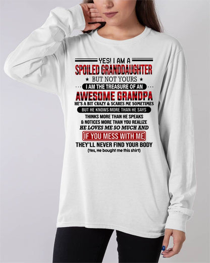 YES! I'M A SPOILED GRANDDAUGHTER - GIFT FROM GRANDPA - NTTD00 (SKU26T-01317-00)