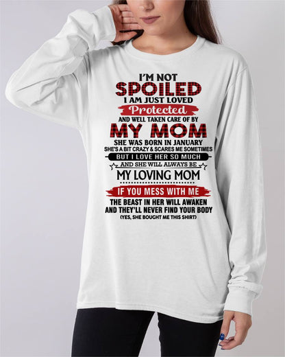 JANUARY - PROTECTED BY MY MOM - PERFECT GIFT FOR YOUR CHILDREN - GIFT FROM MOM - NTTD01 (SKU2602-95-01)