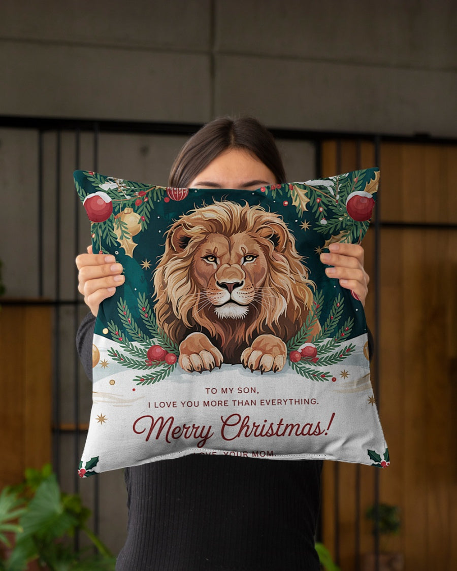 TO MY SON - CHRISTMAS PILLOW – PERFECT GIFT FROM MOM