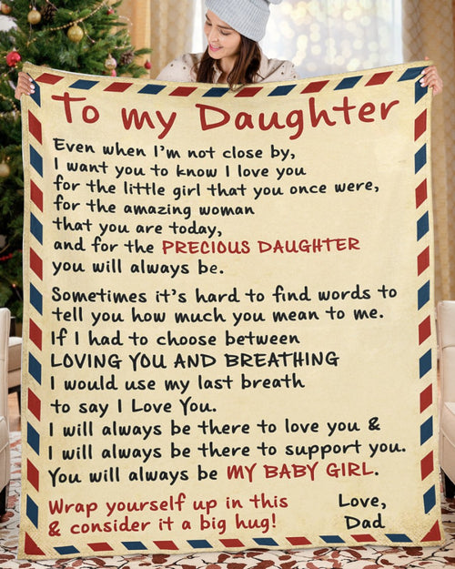 TO MY DAUGHTER - GIFT FOR DAUGHTER - Sherpa Fleece Quilt Blanket (SKUB10-140)