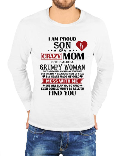 PROUD SON OF A CRAZY MOM - GIFT FROM MOM - NTTD00 (SKU2603-192-00)