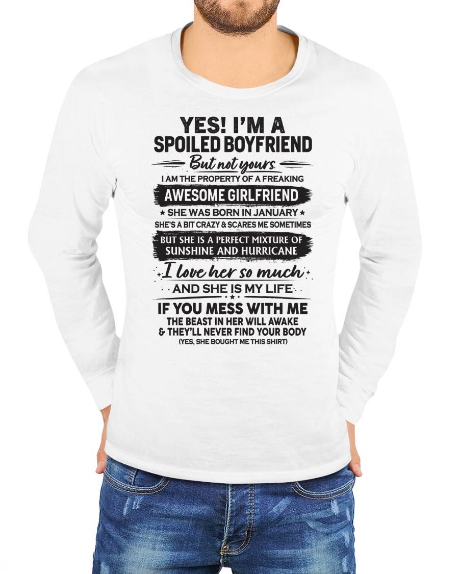 JANUARY - I'M A SPOILED BOYFRIEND - GIFT FROM WIFE/GIRLFRIEND - NTTD01 (SKU26T-01250-01)