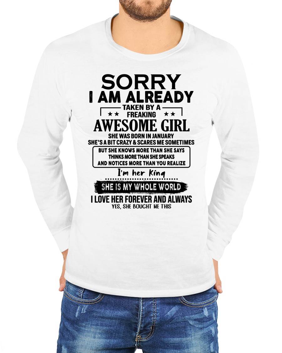 JANUARY - TO MY HUSBAND/BOYFRIEND - TAKEN BY A FREAKING AWESOME GIRL - GIFT FROM WIFE/GIRLFRIEND - NTTD01 (SKU.AT16-01)