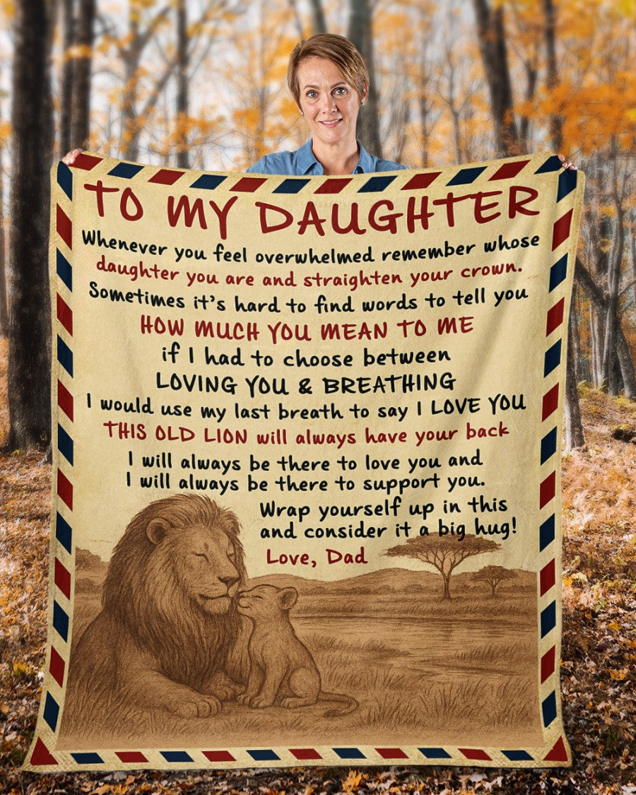 TO MY DAUGHTER - GIFT FOR DAUGHTER - Sherpa Fleece Quilt Blanket