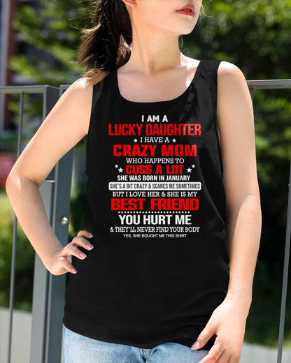 JANUARY - I'M A LUCKY DAUGHTER - PERFECT GIFT FOR YOUR DAUGHTER - GIFT FROM MOM - NTTD01 (SKU12-241-01)