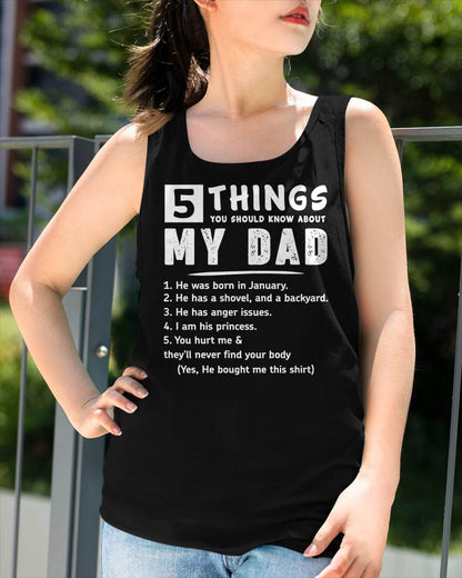 5 THINGS ABOUT MY DAD - PERFECT GIFT FOR YOUR DAUGHTER - GIFT FROM DAD - NTTD01 (SKU12-240-01)