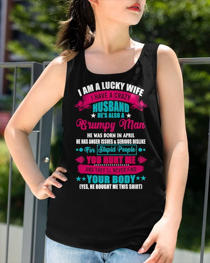 APRIL - PERFECT T-SHIRT FOR MY LUCKY WIFE - GIFT FROM HUSBAND - NTTD04 (SKU26T-01105-04)