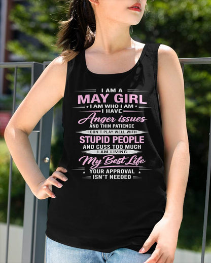 MAY - I AM WHO I AM - BIRTHDAY T-SHIRT FOR WOMEN - NTTD05 (SKU26T-01273-05)