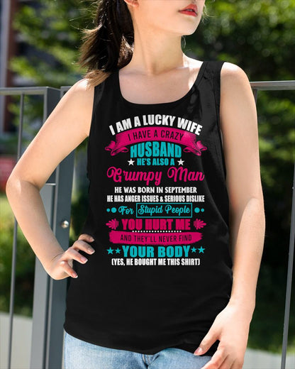 SEPTEMBER - PERFECT T-SHIRT FOR MY LUCKY WIFE - GIFT FROM HUSBAND - NTTD09 (SKU26T-01105-09)