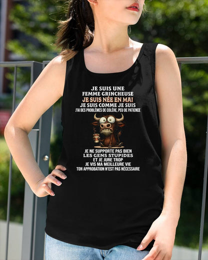 MAI - FEMME GRINCHEUSE – T-SHIRT D’ANNIVERSAIRE POUR FEMME - frNTTD05 (SKU2603-260-05)