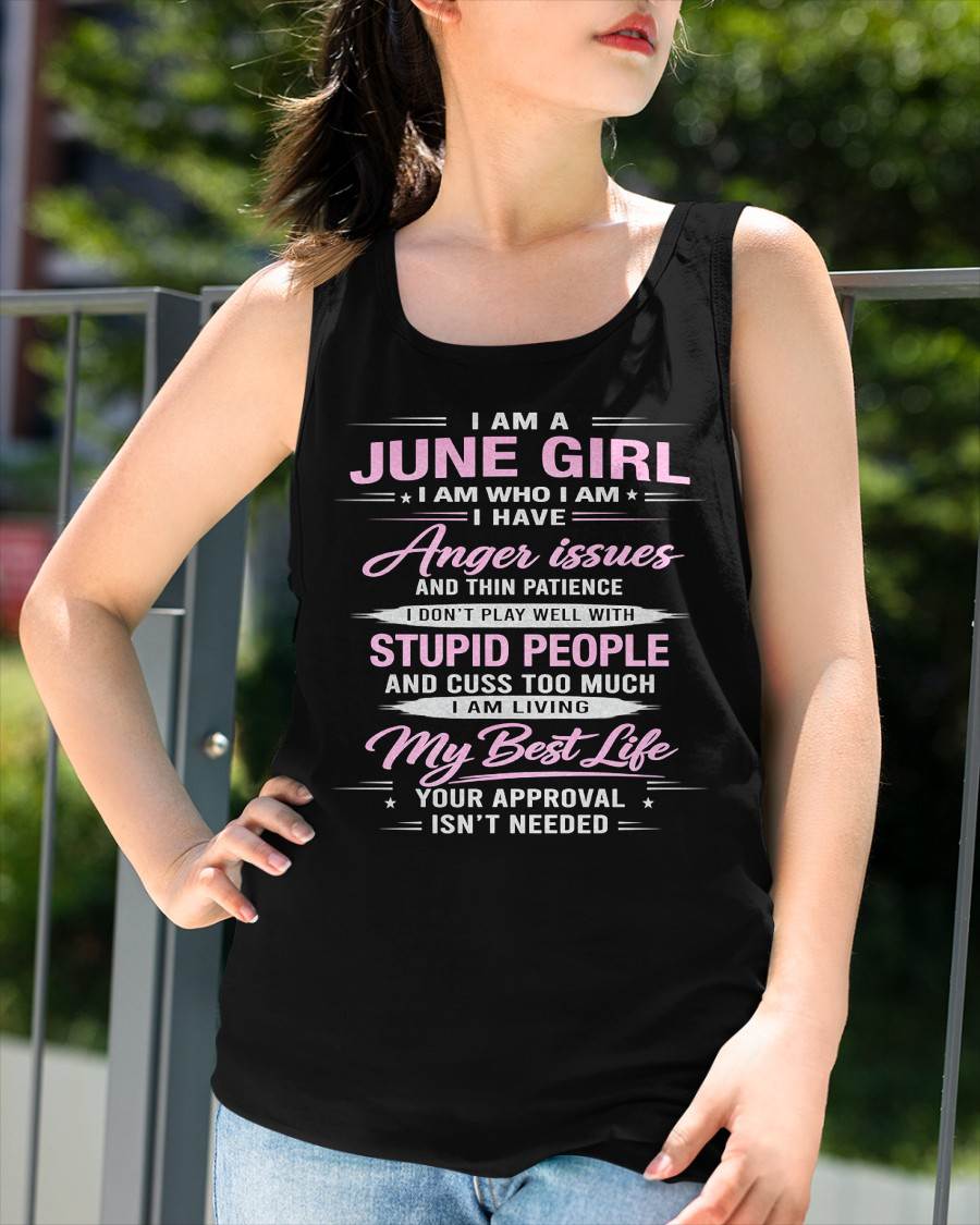 JUNE - I AM WHO I AM - BIRTHDAY T-SHIRT FOR WOMEN - NTTD06 (SKU26T-01273-06)