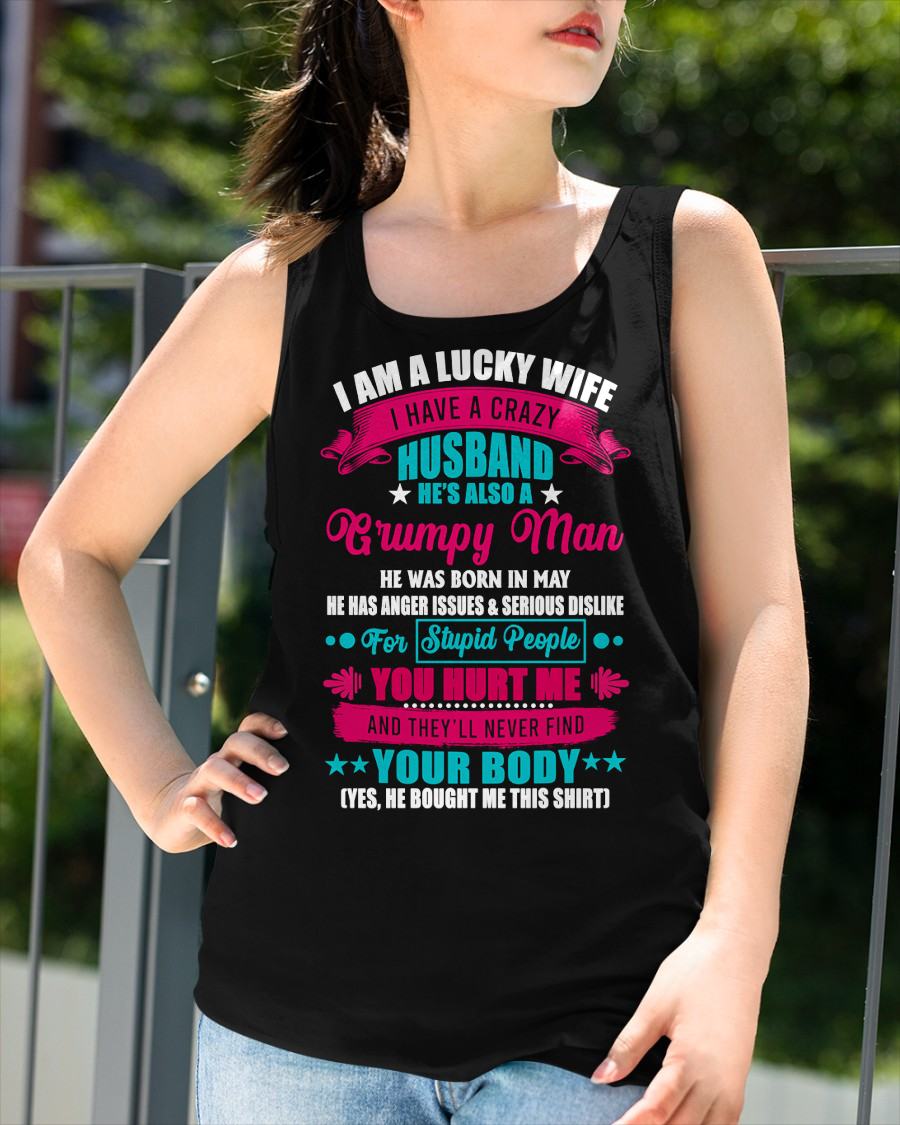 MAY - PERFECT T-SHIRT FOR MY LUCKY WIFE - GIFT FROM HUSBAND - NTTD05 (SKU26T-01105-05)