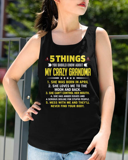 APRIL - 5 THINGS YOU SHOULD KNOW ABOUT MY CRAZY GRANDMA - GIFT FROM GRANDMA - NTTD04 (SKU2606-19-04)