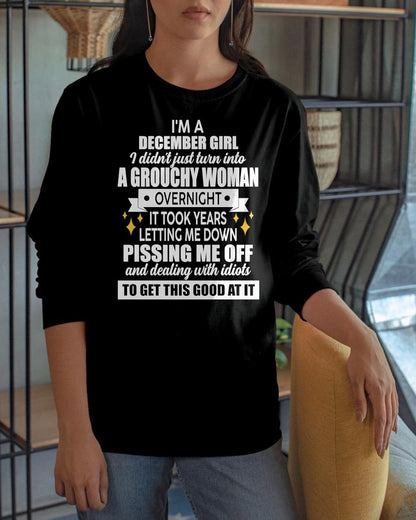 DECEMBER - GROUCHY WOMAN - BIRTHDAY T-SHIRT FOR WOMEN - NTTD12 (SKU2602-181-12)