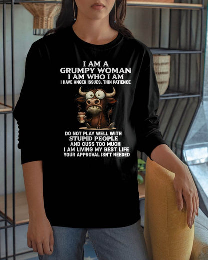 GRUMPY WOMAN - BIRTHDAY T-SHIRT FOR WOMEN - NTTD00 (SKU2602-151-00)