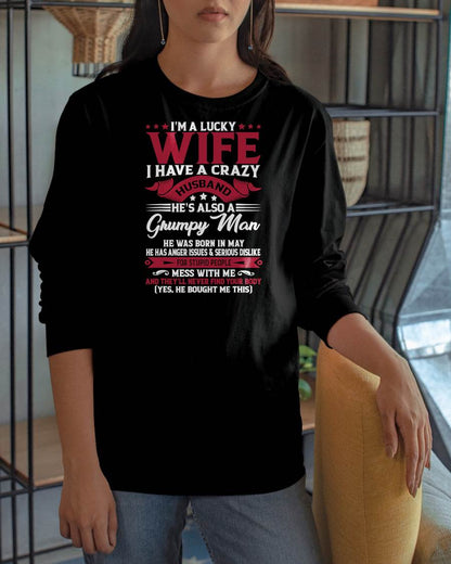 MAY - PERFECT T-SHIRT FOR MY LUCKY WIFE - GIFT FROM HUSBAND - NTTD05 (SKU10-156-05)