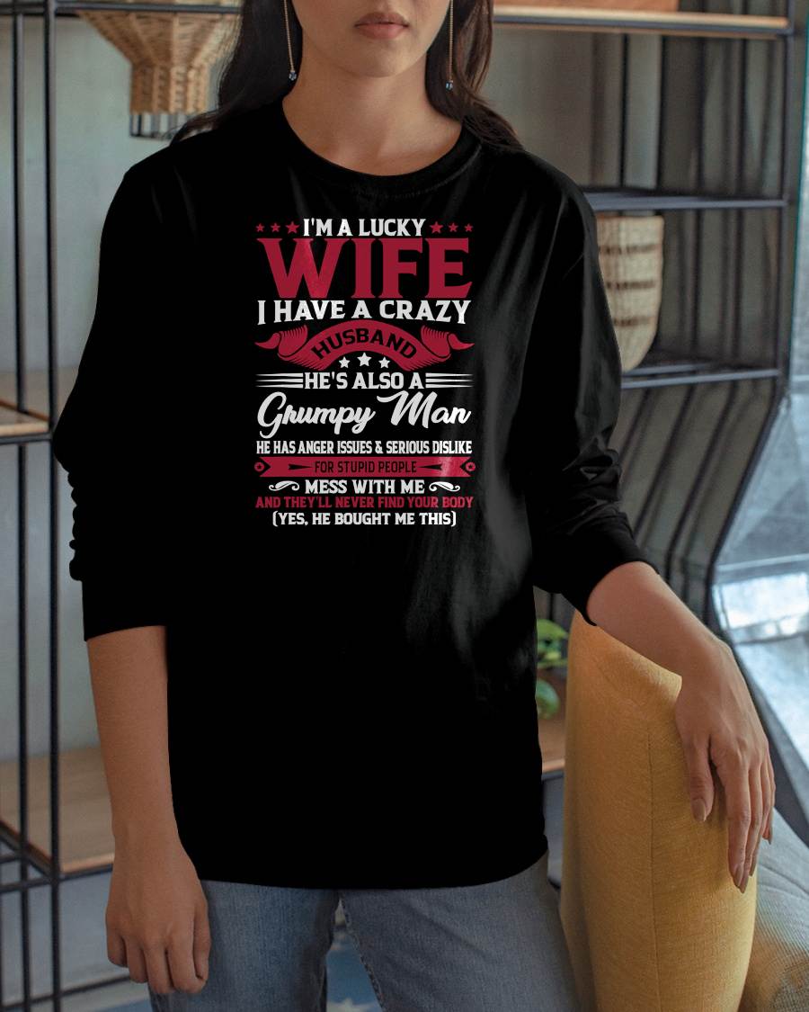 PERFECT T-SHIRT FOR MY LUCKY WIFE - GIFT FROM HUSBAND - NTTD00 (SKU10-156-00)