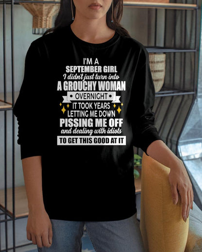 SEPTEMBER - GROUCHY WOMAN - BIRTHDAY T-SHIRT FOR WOMEN - NTTD09 (SKU2602-181-09)