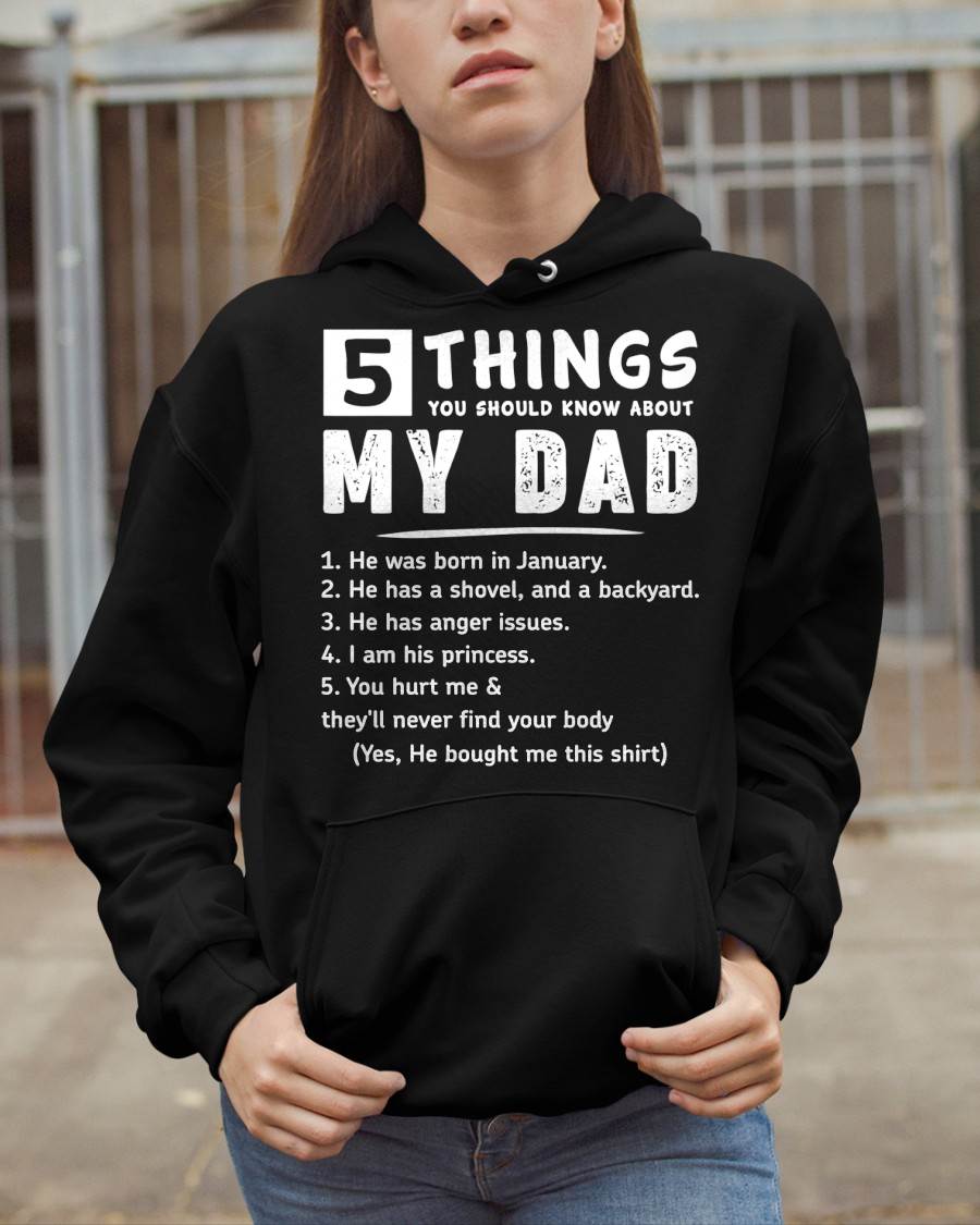 5 THINGS ABOUT MY DAD - PERFECT GIFT FOR YOUR DAUGHTER - GIFT FROM DAD - NTTD01 (SKU12-240-01)